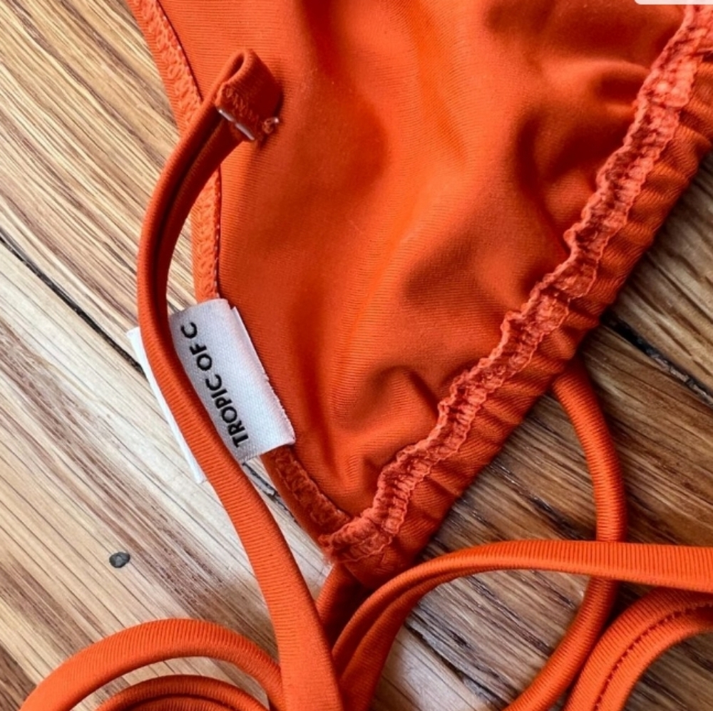 Tropic of C, Victoria's Secret, Orange Praia Bikini Top Only, Size XS, Celebrity - Picture 3 of 6